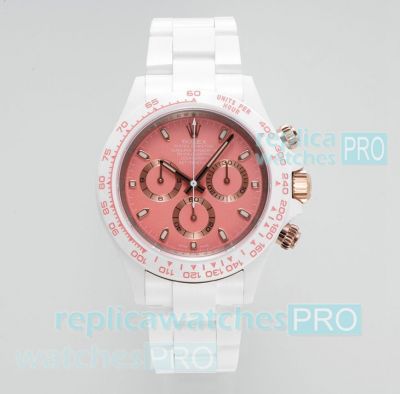 ZF Factory Replica Rolex White Ceramic Daytona Swiss 4130 Movement Watch